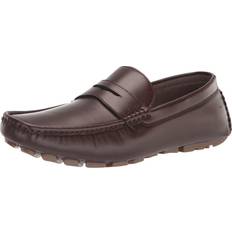 Tommy Hilfiger Men Shoes Tommy Hilfiger Men's Faux Leather Penny Loafers Dark Brown