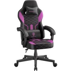 Dowinx Gaming Chairs Dowinx Gaming Chair with Pocket Spring Cushion Ergonomic Computer Chair High Back Pu Leather 350LBS Black and Purple