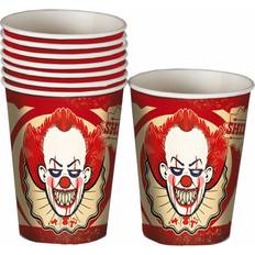 Horror-Shop Clown Party Becher 8 Stück für Halloween