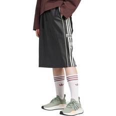 adidas Striped Faux-leather Midi Skirt