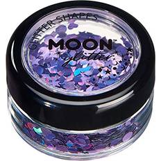 Lilla Kroppssminke Smiffys moon glitter holographic glitter shapes, purple