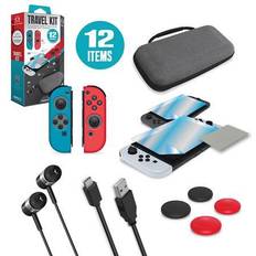 Gaming Bags & Cases Armor3 Travel Kit 12 in 1 Accessory Bundle for Nintendo Switch & Switch OLED