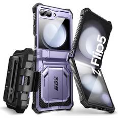 Samsung z flip phone i-Blason Armorbox Series Case for Samsung Galaxy Z Flip 5 5G 2023 Full-Body Rugged Holster Case with Shock Reduction/Bumper Mauve
