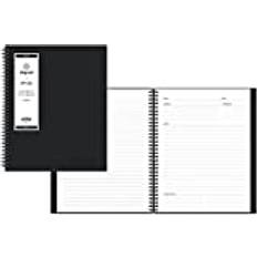 Blue Sky Aligned Notes Professional Business Notizbuch, flexibler Einband, Doppeldrahtbindung, perforierte Seiten, 21,6 x 27,9 cm, Schwarz