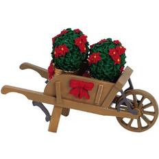 Schubkarren Weihnachtsfigur Wheelbarrow with poinsettias