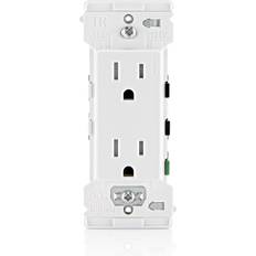 Electrical Outlets Leviton Decora edge 15 amp tamper-resistant duplex outlet, 10-pack, white