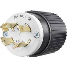 Sim Supply Locking Plug Black/White 480VAC 10.0 HP 71630NP