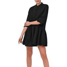 Only Damen Kleid Ditte 3/4 Shirt Black