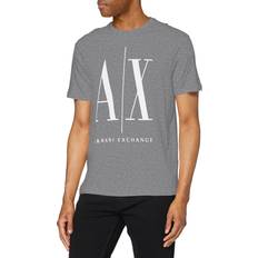 Armani Exchange T-shirts Armani Exchange AX mens Icon Graphic T-shirt T Shirt, Bc09 Grey