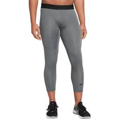 Nike Men Tights Nike Men's Pro Dri-FIT 3/4-Length Fitness Tights in Grey, FB7950-084 Grey
