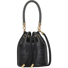 Leather Bucket Bags Marc Jacobs The Leather Mini Bucket Bag - Black