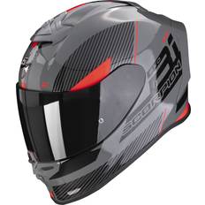 Motorcycle Helmets Scorpion exo-r1 evo air final grau/schwarz/rot motorradhelm
