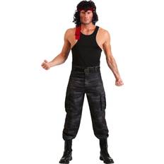 Herren Kostüme Men's John Rambo Costume Black/Gray