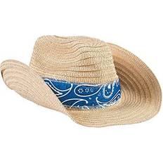 Hats Fun Express Western Cowboy Hat W/Blue Bandana Party Wear Pieces