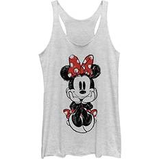 Tank Tops Children's Clothing Juniors White Minnie Mouse Sketch Tri-Blend Tank Top