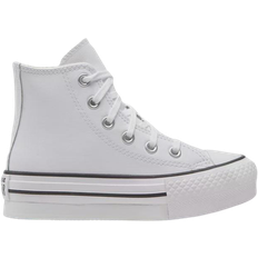 Converse Kinderschuhe Converse Younger Kid's Chuck Taylor All Star Lift Platform Leather - White/Natural Ivory/Black
