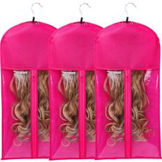 Accessory Bags & Organizers Aihopesto Wig bags storage with hanger 3 packs wig storage for multiple wigs hair ext