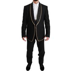 Herre Dresser Dolce & Gabbana Mens Black Single Breasted 3 Piece SICILIA Suit