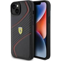 Ferrari Twist Metal Logo Case for iPhone 15 Plus
