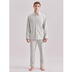 Grün - Herren Schlafanzüge Seidensticker Loungewear Pyjama, durchgeknöpft