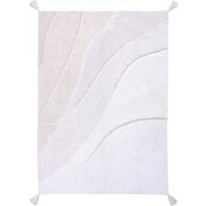 Rugs Lorena Canals Cotton Shades Modern White Cotton Patterned Rug 4'7''x6'7''