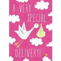 Other Decoration Garden Special Delivery-Girl Gender Baby Girl Flag Double Sided 28x40
