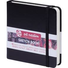Skizzen- & Zeichenblöcke Talens Art Creation Sketchbook Black 12x12cm 140g 80 sheets