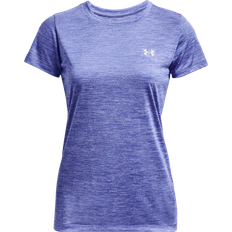 Under Armour Women's Standard Tech Twist T-Shirt, 495 Baja Blue/Nebula Purple/Metallic Silver