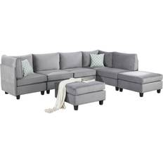 Contemporary Home Living Zelmira Collection Sofa 120" 6 Seater