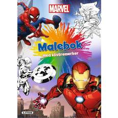 Klistremerker Marvel Superheroes Malebok