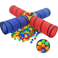 Ballbinger vidaXL Lektunnel med 250 bollar flerfärgad