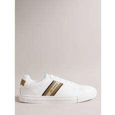 Ted Baker Men Sneakers Ted Baker Trilobw Cupsole Leather Blend Trainers, White/Gold