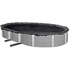 Blue Wave Oval Rugged Mesh Above Ground Winter Pool Cover Black