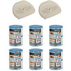 Filter Cartridges Intex removable hot tub seat 2 pack & replacement cartridges 6 pack