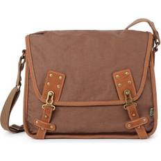 TSD Brand Dolphin Studded Coated Canvas Brown