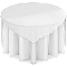 5 organza table overlay toppers 72" square wedding tablecloth covers