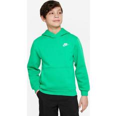 Nike Kids' Sportswear Club Fleece Pullover Hoodie Stadium Green/White