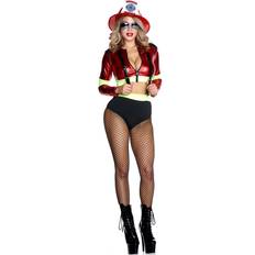 Forplay Sexy Women's Firefighter Costume Black/Yellow/Red