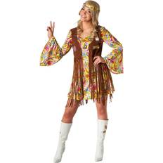 Women`s 1970s hippie costume ladies f70slower child fancy dress hippy
