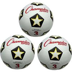 Soccer Balls on sale Champion Sports Rubber Soccer Ball, 3, Pack of CHSSRB3-3 White