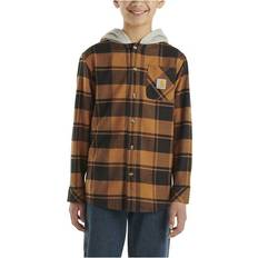M Shirts Children's Clothing Carhartt Boys' Hooded Flannel Brown