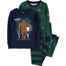 Pajamases Children's Clothing Carter's Baby Big Foot Snug Fit Cotton Pajamas 4-piece - Green