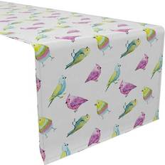 Bed Bath & Beyond Inc. Runner 16x108 Rainbow Birds Tablecloth Pink