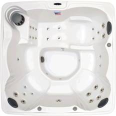 Inflatable Hot Tub and Garden Spas 5-Person 51-Jet Acrylic Brown/White