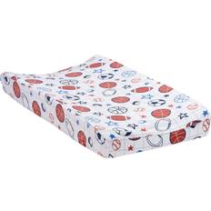 Lambs & Ivy Accessories Lambs & Ivy Baby Sports White Changing Pad Cover Football/Basketball/Baseball