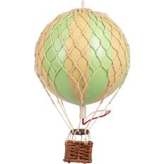 Authentic Models Sissy Classic Brown Woven Basket Double Green Miniature Hot Air Balloon Small
