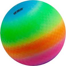 Play Balls 8.5-inch/10-inch Classic Inflatable Playground Balls Several Colors Available Rainbow Ball, 8.5-Inch
