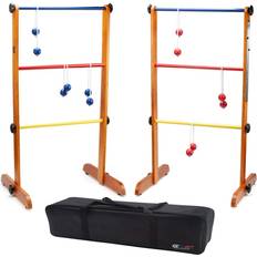 GSE Games & Sports Expert Premium Solid Wood Ladder Golf Ball Toss Game Set with Ladder Ball Bolas & Carrying Case