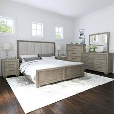 Roundhill Furniture Ennesley Gray Wood Bedroom