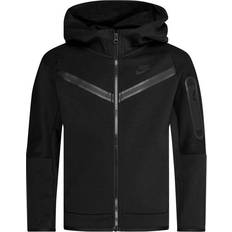 Kinderbekleidung Nike Boy's Sportswear Tech Fleece Full Zip Hoodie - Black (CU9223-010)
